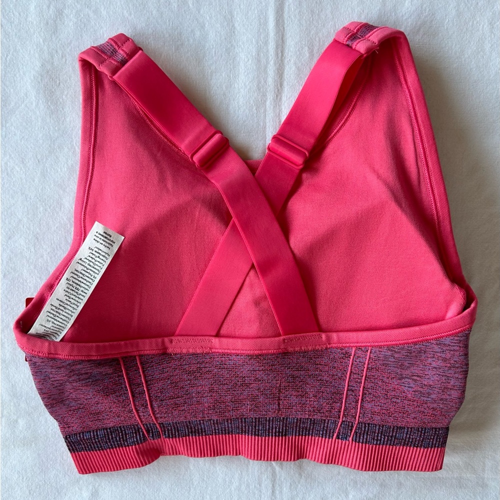 SPANX Seamless Sculpt Sports Bra Spacedye Coral - Picture 4 of 5